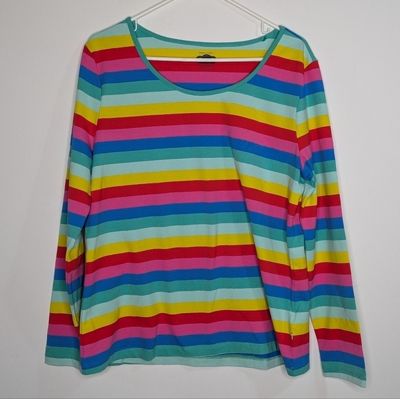 ✨3/$15 Frugi colorful striped long sleeve tshirts UK 18 - Picture 1 of 6